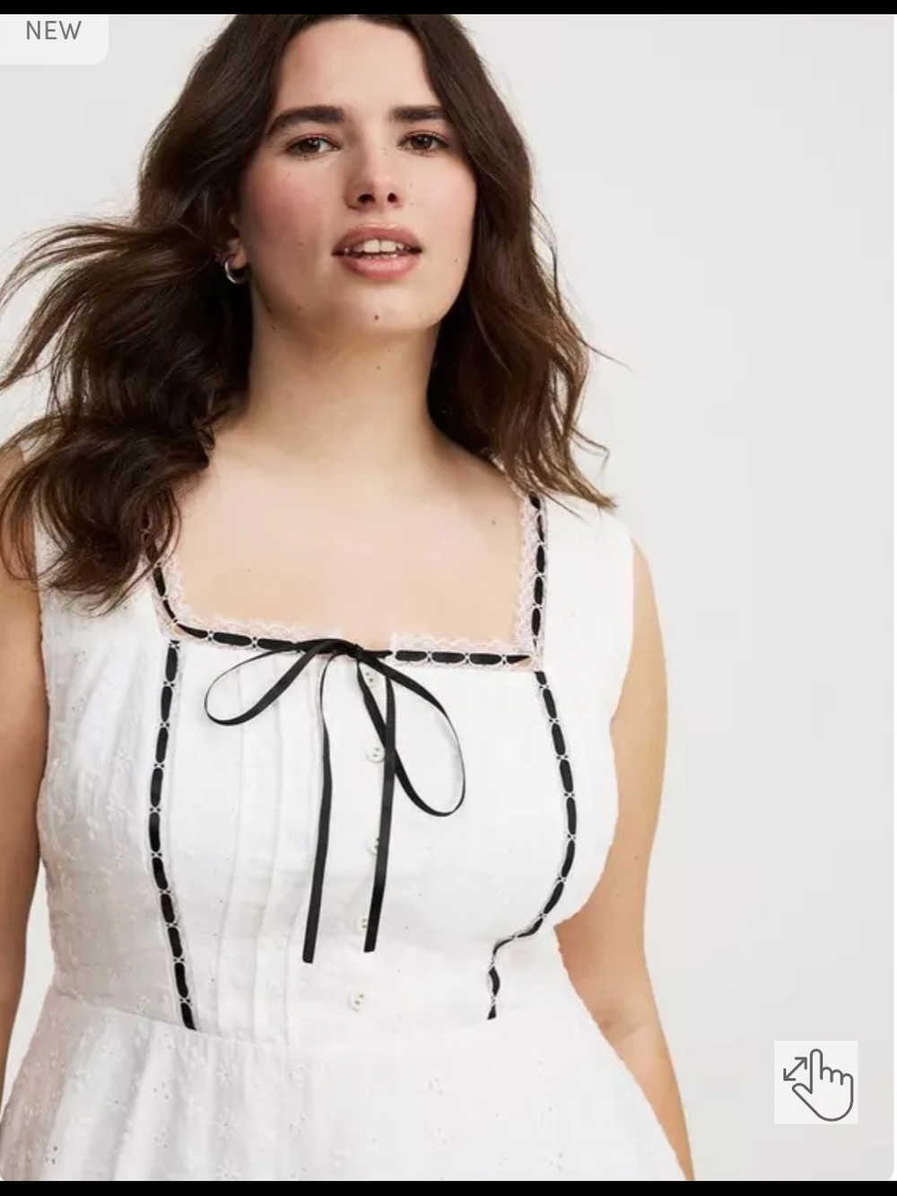 Torrid Cloud Dancer Peplum Eyelet Top